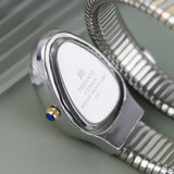 Fashion Top Brand Luxury Gold Stainless Steel Quartz Snake Watches, Iced Zircon Diamonds Waterproof Dress Watches