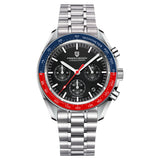 Luxury Chronograph AR Sapphire Mirror Ceramic Bezel New Moon Men's Quartz Watches