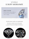 Charming 0.5Ct Rhombus VVS1 D Colour Moissanite 925 Sterling Silver Sparkling Ring