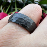 Multi-Faceted Hammered Brushed Finish 4/6/8MM Men Women Tungsten Wedding Rings
