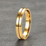 Classic 4mm Multicolour Tungsten Carbide Wedding Engagement Rings For Men Women