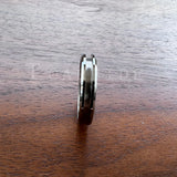 Groove Beveled Polished Finish 4/6/8mm Tungsten Carbide Engagement Rings