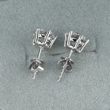 VVS1 Sterling Silver White Pink Yellow Red Orange Moissanite Diamonds Stud Earrings
