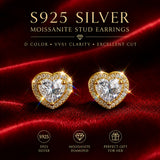 Stunning 3EX Cut Various Cuts Moissanite Earrings 0.5-2ct D Colour VVS1 S925 Silver