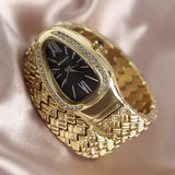Fabulous Hot Sale Luxury Stainless Steel Creative Watch Strap Quartz Wristwatch Fashion Snake Watch for Women