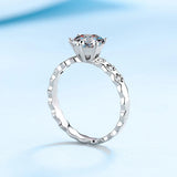 Honeycomb Design VVS1 D Colour 1/2CT Moissanite Wedding Engagement Rings For Women Sterling Silver Fine Jewellery