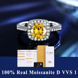 Awesome 100% Real Moissanite Ring  D Colour VVS1 Adjustable Size S925 Silver GRA Certificate Wedding Rings for Women