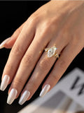 Elegant Classic VVS1 D Colour 2 Carat Marquise Moissanite Ring Fine Jewellery