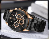 Top Brand Fashion Stainless Steel Waterproof Luminous Date Chronograph VIP New Popular Business Watches for Men - The Jewellery Supermarket