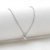 New Arrival Silver Jewellery Set 2.5mm Round Moissanite Diamonds Necklace Choker & Long Drop Dangle Earrings Set - The Jewellery Supermarket