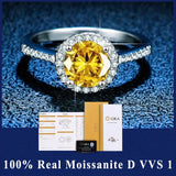 Awesome 100% Real Moissanite Ring  D Colour VVS1 Adjustable Size S925 Silver GRA Certificate Wedding Rings for Women