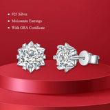Classic Bird's Nest Moissanite Diamonds Stud 925 sterling silver plated Earrings