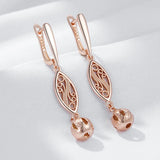 14 Karat Gold Filled Fashion Hollow Ball Flower Ethnic Bride Dangle Earrings