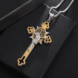 Exquisite Men's Ladies Cross Stainless Steel Pendant Necklace Gothic Religious Cross Amulet Jewellery - The Jewellery Supermarket