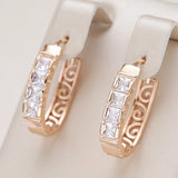 14 Karat Gold Filled New Fashion AAA Zircon Diamonds Flower Drop Earrings for Women