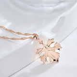 14K Gold Filled Creative Unique Romantic Leaf Pendant Daily Fashion Necklace
