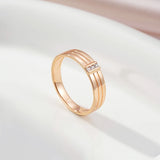 Adorable 14K Filled Gold AAA Cubic Zirconia Diamonds Unisex Luxury Ring
