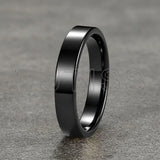 Classic Flat Top High Polished 4mm Multicolour Tungsten Carbide Wedding Rings