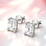 Luxury 0.5-2 Carat Radiant Emerald Pear Asscher Princess Cut Moissanite Diamonds Earrings