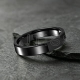 Classic Flat Top High Polished 4mm Multicolour Tungsten Carbide Wedding Rings