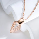 14K Gold Filled  New Fashion Glossy Unusual Geometry Hollow Pendant Necklace for Women