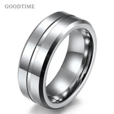 New Trendy Smooth Surface 8MM Tungsten Carbide Wedding Engagement Men's Rings Anniversary Jewelry Gift For Men