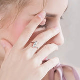 New Design 1CT Marquise Cut VVS1 D Colour Moissanite Diamond Solitaire Silver Ring