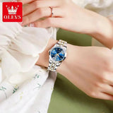 Elegant Style Rhombus Mirror 9931 Stainless Steel Strap Original Quartz Waterproof Ladies Wristwatches