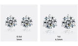 Classic Style D Colour VVS1 Charming Moissanite Diamonds Stud Earrings for Women Sterling Silver Fine Jewellery - The Jewellery Supermarket