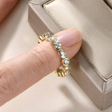 Remarkable Full Eternity Ring Bezel 3mm VVS1 D Colur Round Moissanite Rings