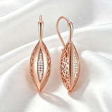 14K Gold Filled Geometric Rhombus Full AAA Zircon Diamonds Dangle Elegant Earrings