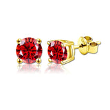 Fabulous Moissanite Diamonds 925 Silver 18K Plated Stud Earrings for Men Women