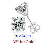 Premium 0.5-2ct Moissanite Diamonds Sterling Silver Stud Earrings for Men Women