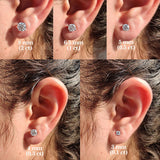 Real 0.1-3CT Moissanite Diamond Stud Earrings Silver Platinum Plated  Fine Jewelry