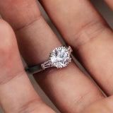 Three Stones 1/3Carat Moissanite Diamonds Rings Silver Engagement Wedding Band Fine Jewellery with GRA Certificate