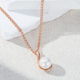 14K Gold Filled Simple Elegant Pearl Fine Daily Pendant And Necklace For Women
