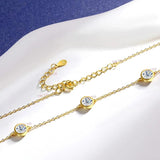 Terrific 5 Stones D Colour Round Bubble Moissanite Diamonds Necklace For Women - S925 Silver Luxury Fine Jewellery