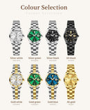 New Original Luxury Women Watch Waterproof Calendar Luminous Stainless Steel Elegant Fashion Quartz Wristwatches