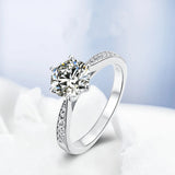 Luxury 0.5-3ct VVS1 Moissanite Diamond Rings for Women S925 Sterling Silver Wedding Engagement Anniversary Jewellery