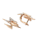 14K Gold Filled Hip Hop Lightning Style AAA Zircon Diamonds Minimalist Drop Earrings
