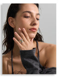 18K Gold Plated Stainless Steel Wide Minimalist  two-tone Distinctive High Quality Ring