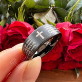 Laser Engraved Pipe Cut Brushed Finish 6MM 8MM Tungsten Wedding Men Women Rings
