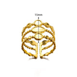 New In Stainless Steel 14K Gold Colour Rings For Women and Girls - Ideal Trendy Fashion Rings, Ideal Gifts - The Jewellery Supermarket