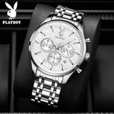 Amazing Top Brand Chronograph Business Men's Watches Waterproof Stainless Steel Luxury Brand Quartz Wristwatch