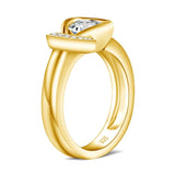 Luxury Brand GRA Certificate 7mm 1.2ct  Bow Knot Moissanite Engagement Wedding Rings For Women Fine Jewellery