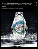 Leisure Hollow Triangle Design Fashion Automatic Movement Mechanical Mens Wristwatches. Luxury WatchesMen Gifts