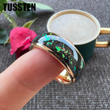 New Arrival 8MM Colorful Opal Fragments Inlay Domed Polished ShinyTungsten Carbide Ring for Men Women - The Jewellery Supermarket