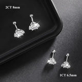 Brilliant 0.2-2ct D VVS1 6 Prong Moissanite Diamonds Screw Stud Earrings For Women Sterling Silver Fine Jewellery - The Jewellery Supermarket