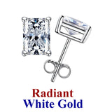 Dazzling 0.5-3ct Moissanite Diamond Sterling Silver Stud Earrings for Women Men