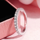 Superb 2mm Full Moissanite Diamonds Stackable Eternity Ring S925 Silver Classic Versatile Fine Jewellery